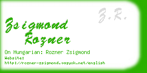 zsigmond rozner business card